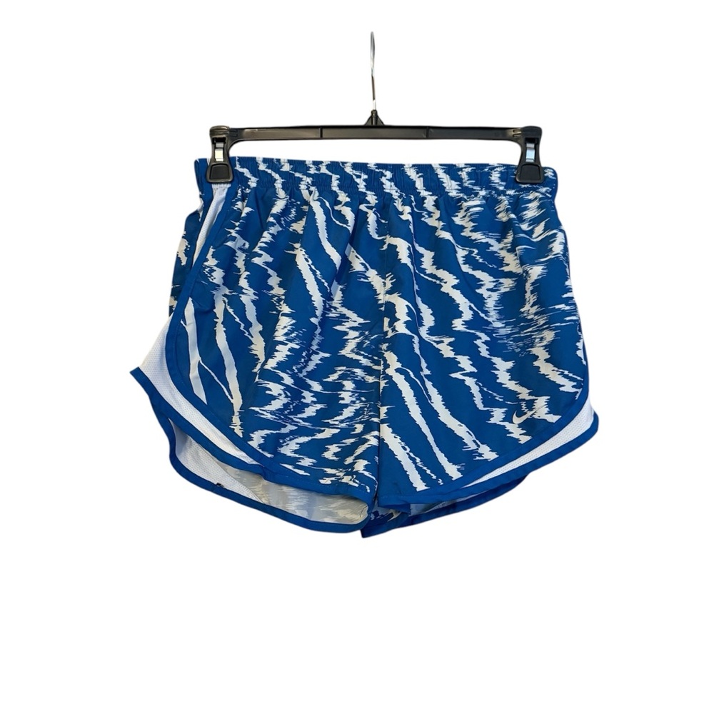 Nike Women's Brief-Lined Running Shorts,‎ LIght and Dark Blue Print